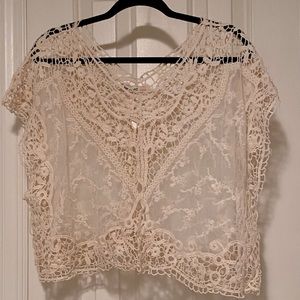 Origami Lace Pull Over Shrug